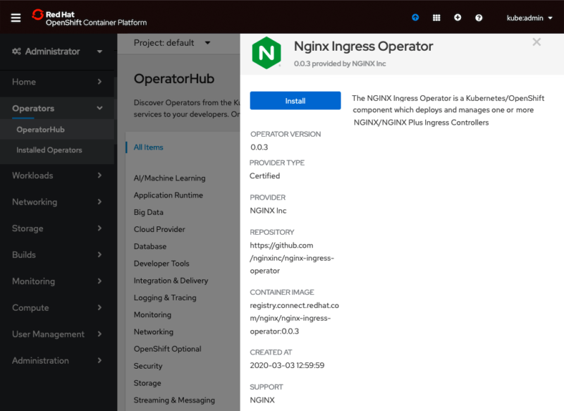 Getting Started With The Nginx Ingress Operator On Red Hat Openshift